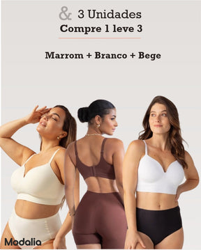 Sutiã Modelador Efeito Silicone - Comprando 1 Você Leva + 2 Grátisv