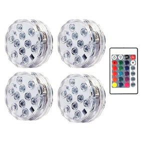 Kit Luminárias de Piscina RGB | Sem Fio Com Controle Remoto