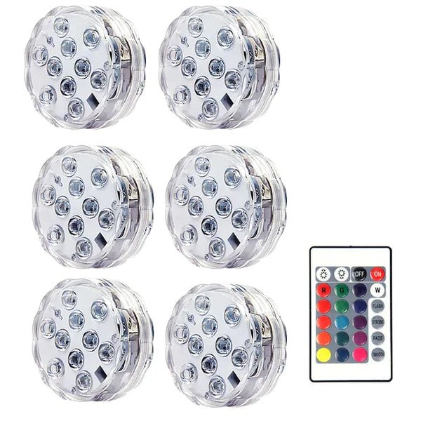 Kit Luminárias de Piscina RGB | Sem Fio Com Controle Remoto
