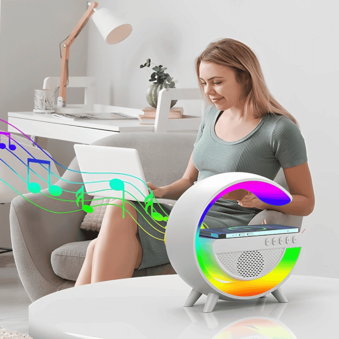 Luminária Multifuncional com Carregador Sem Fio