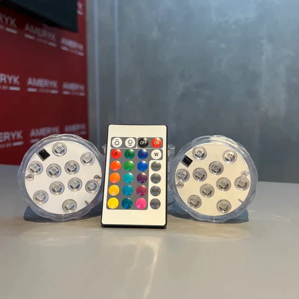 Kit Luminárias de Piscina RGB | Sem Fio Com Controle Remoto
