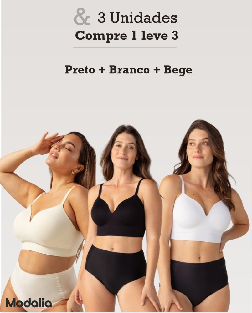 Sutiã Modelador Efeito Silicone - Comprando 1 Você Leva + 2 Grátisv