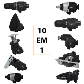 Kit 10 em 1 Parafusadeira Furadeira Lixadeira Serra Martelete Elétrico Espatulas + 2 Brindes Exclusivos