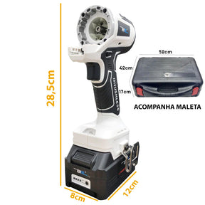 Kit 10 em 1 Parafusadeira Furadeira Lixadeira Serra Martelete Elétrico Espatulas + 2 Brindes Exclusivos