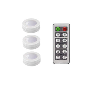Kit Luminária Led - Sem Fio - Spot de Led a Pilha com Controle Remoto